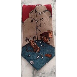 Balancine Hot‎ Cakes Necktie Tie Vtg It's Only A Game Funny Golfer Golf